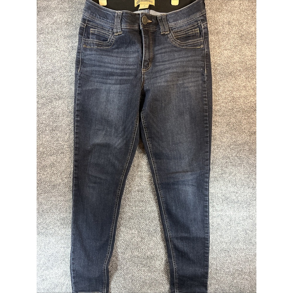 Democracy "Ab" Technology Skinny Ankle Jeans Dark Wash Stretch Size 8